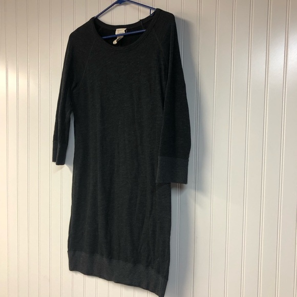 Andrea Jovine Lightweight Sweater Dress Large Gray Pullover Crewneck - Picture 2 of 4